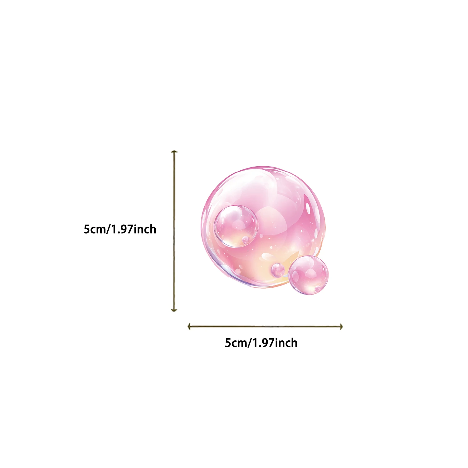 50 pièces dessin animé couleur bulle amusant autocollants bricolage coque de téléphone ordinateur portable tasse d'eau ordinateur jouet autocollants