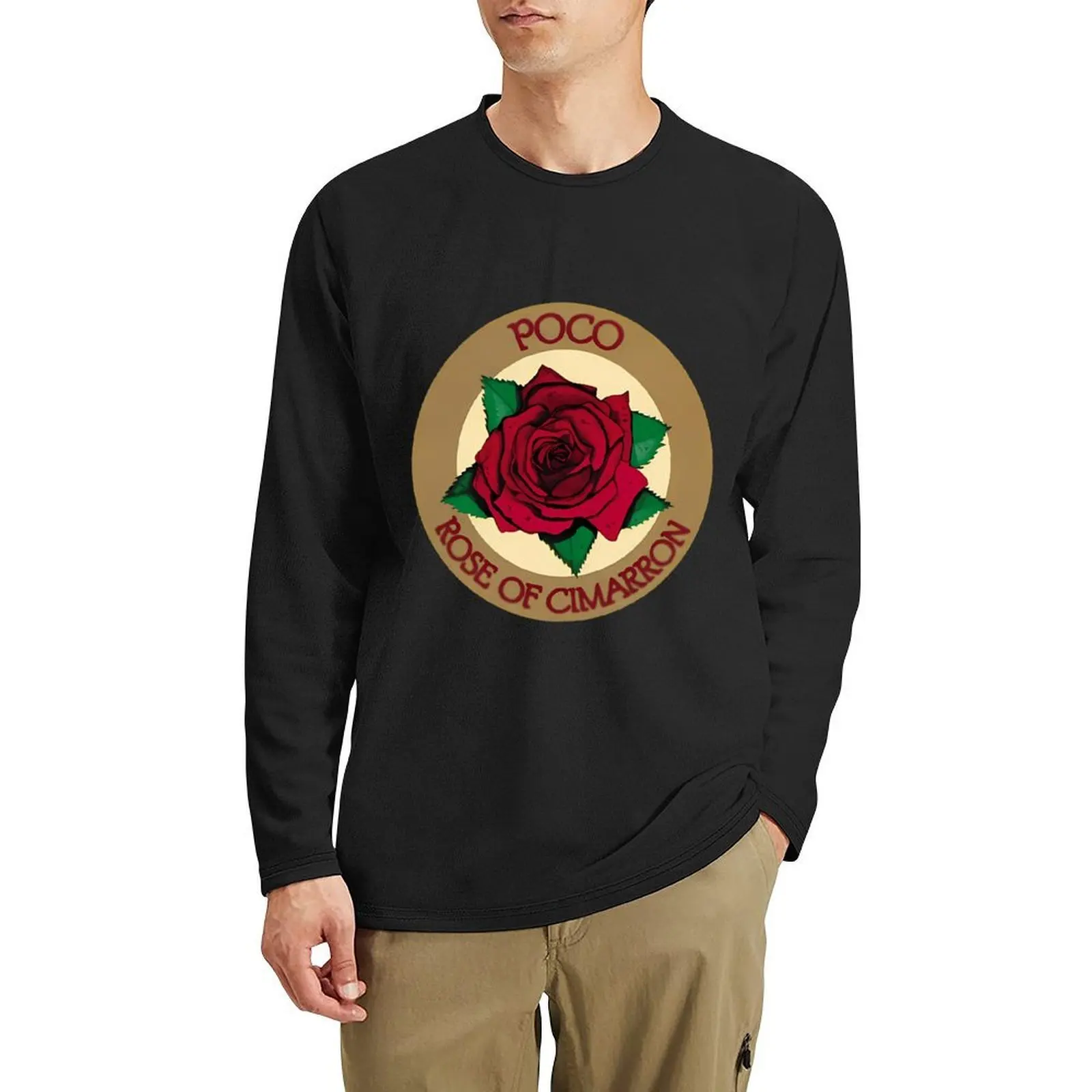 

Poco Rose Of Cimarron Long T-Shirt cute tops oversized t shirt black t shirt graphics t shirt mens graphic t-shirts funny