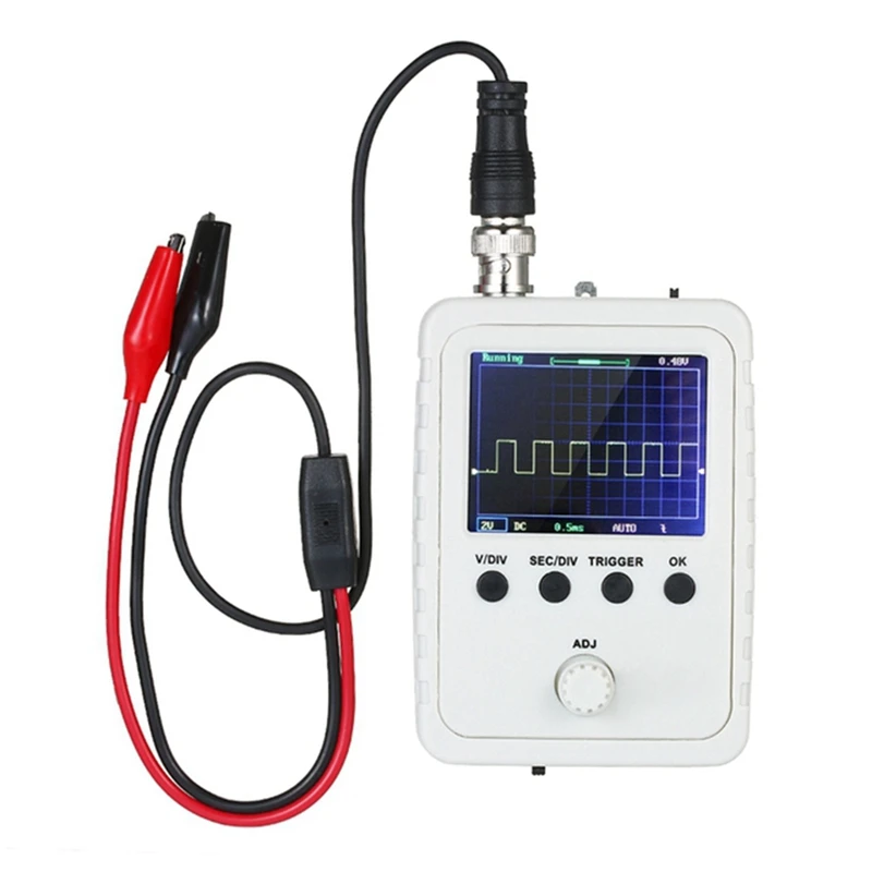 Mini Oscilloscope Handheld Digital Oscilloscope With 0-200Khz Bandwidth 1M Sampling Rate With Probe EU Plug Durable