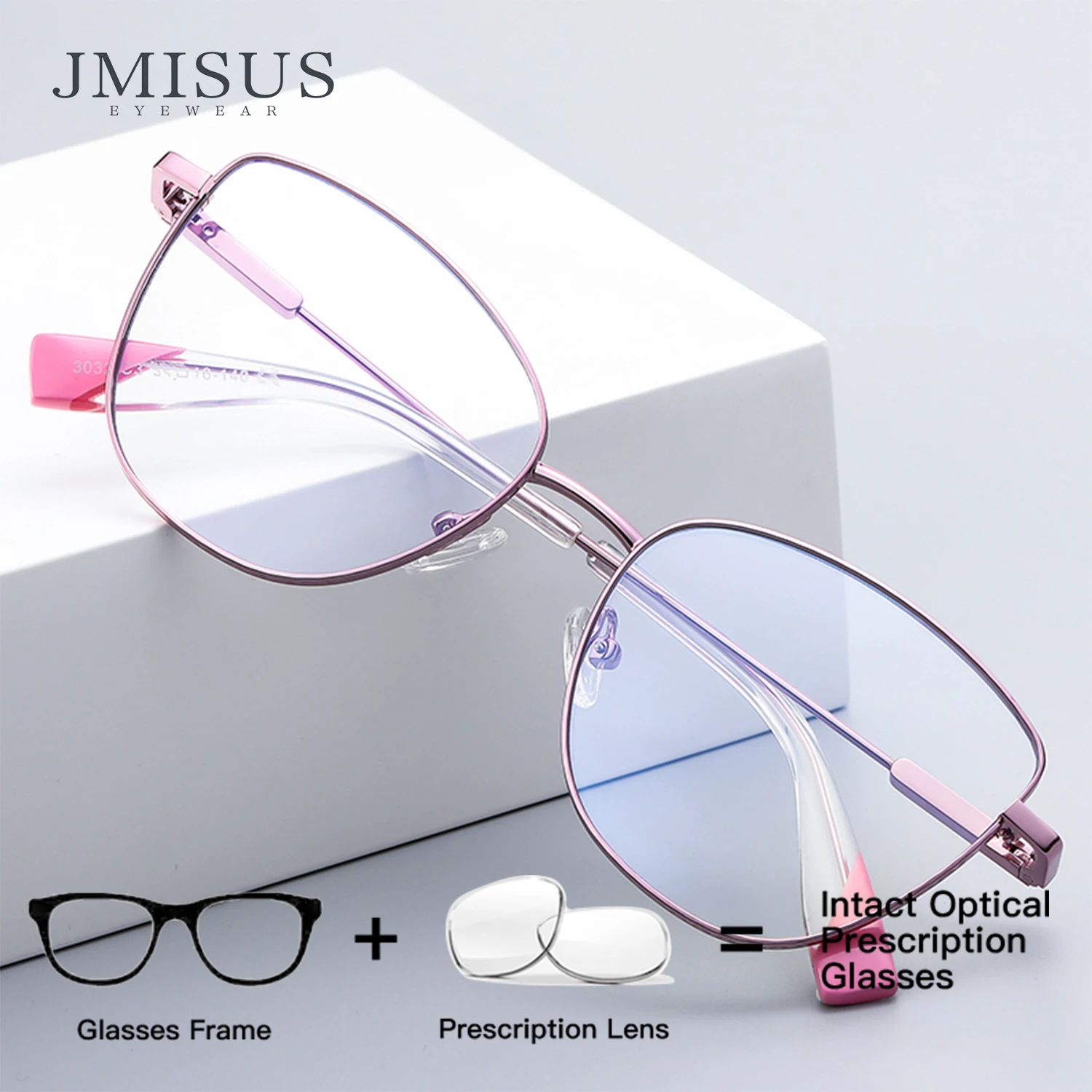 

JMISUS Women Photochromic Anti Blue Light Reading Glasses Myopia Hyperopia Prescription Color Change Optical Eyeglasses