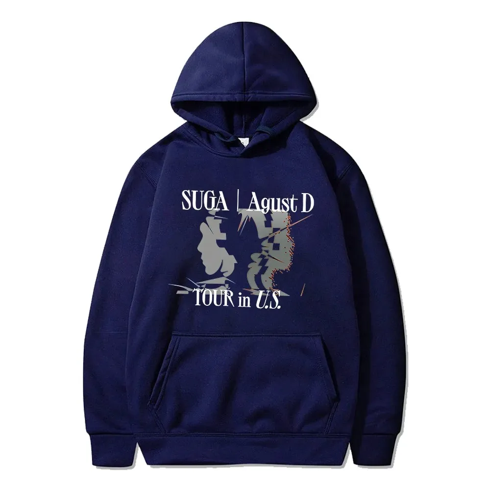 Kpop Suga Agust D Tour Merch Hoodie Long Sleeve Streetwear Men Women Hooded Sweatshirt Fashion Clothes Hooded Sportswear 202 3