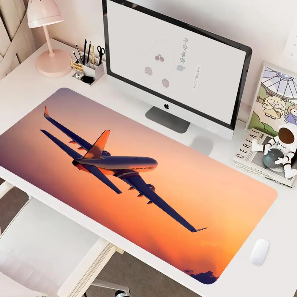 Airplane Mouse Pad Mouse Gamer Gaming Pad Office Accessories anime for Desk Mat Mousepad Mats Keyboard Mause Carpet Computer Spe