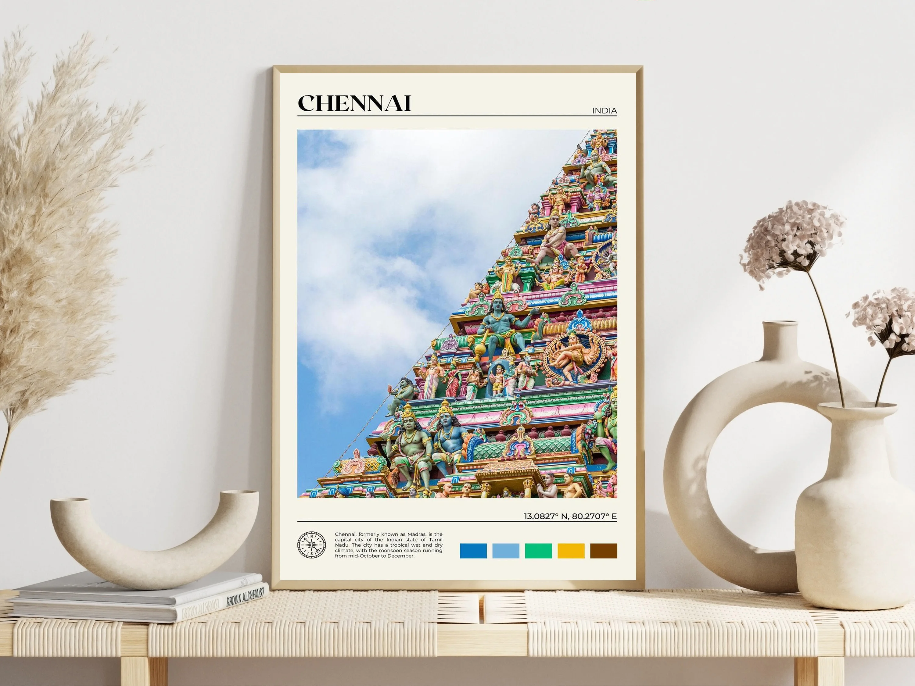 الحديثة الهند المناظر الطبيعية الحضرية التصوير الملصقات Chennai Mumbai Hyderabad يطبع حائط لوح رسم صور ديكور غرفة المنزل