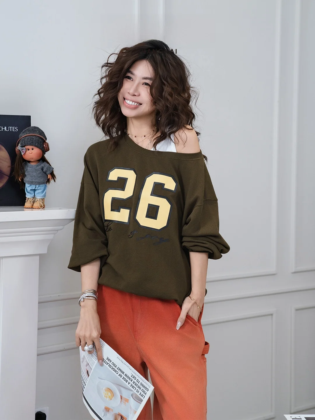 

Женская толстовка Baatone Love Music с принтом, дышащая, из смесового хлопка, с длинными рукавами, повседневная, с капюшоном