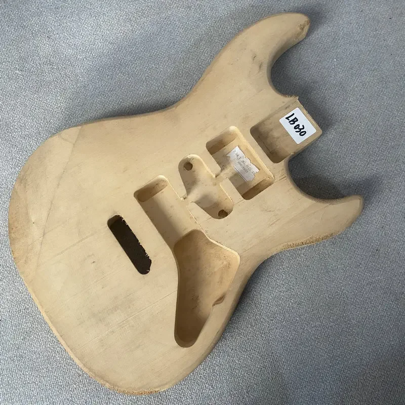 LB030  Custom 6 String ST Electric Guitar Body Natural Solid  Wood HSH Pickups No Paints Unfinished DIY Replace  Parts