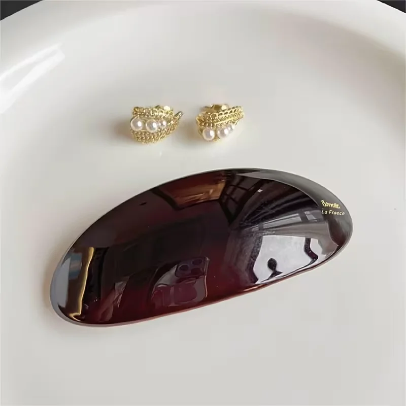 Französische Retro- und Elegante Haarspangen - Retro-Haarspangen für niedrige Pferdeschwänze, Oval Geformt, Perfekt für Lässige und Formelle Frisuren – Detail 5