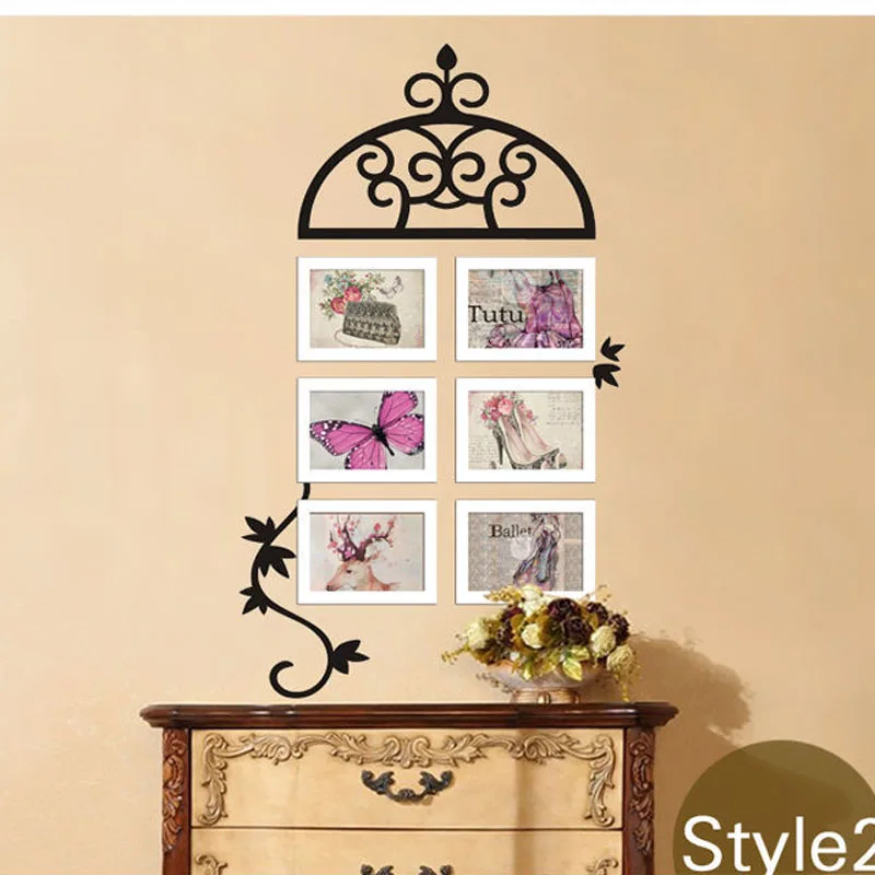 Creative Photo Frame 6 Frame 7 Inch Combination Picture Frame Porch Bar Decoration Mural Wall Decoration Hanging Picture Frame