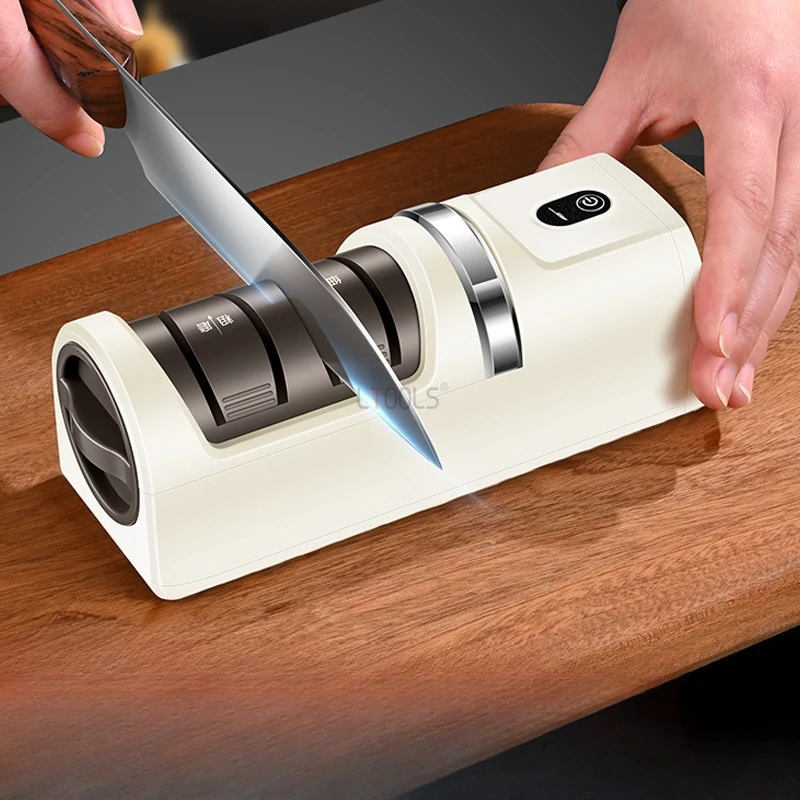 Wireless Electric Knife Sharpener Multi-functional Small Automatic Kitchen Knife Stone Grinding Tool Portable USB Rechargeable