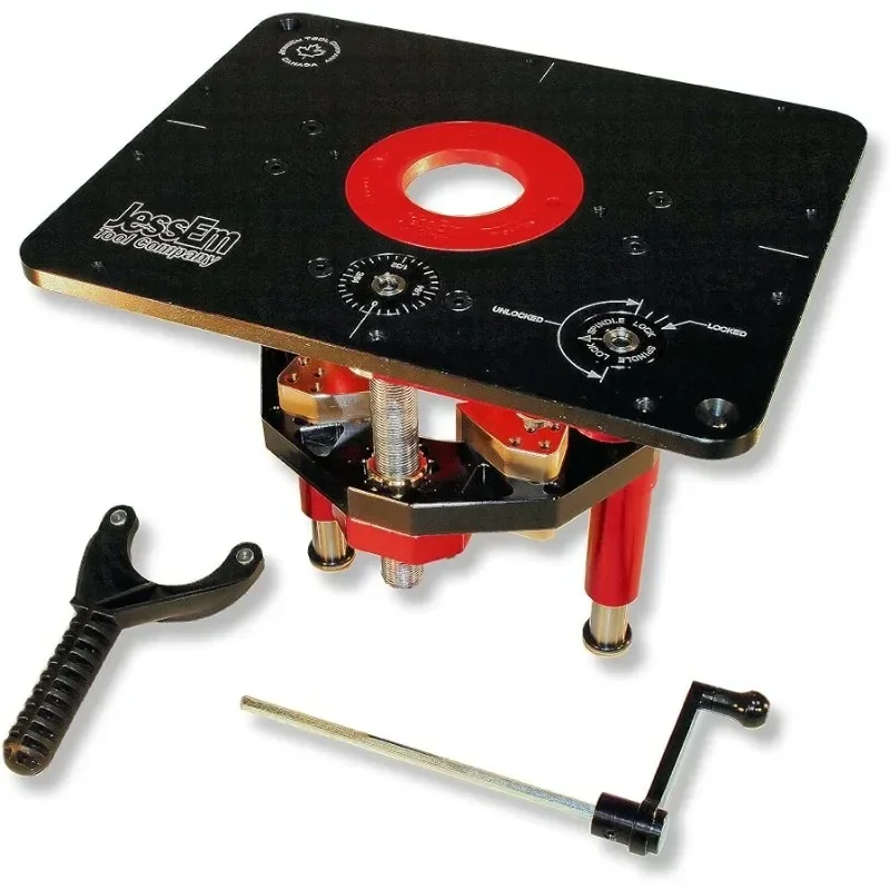 FOR JessEm Mast-R-Lift II 02120 Router Lift, 9-1/4-Inch by 11-3/4-Inch,Black/Red