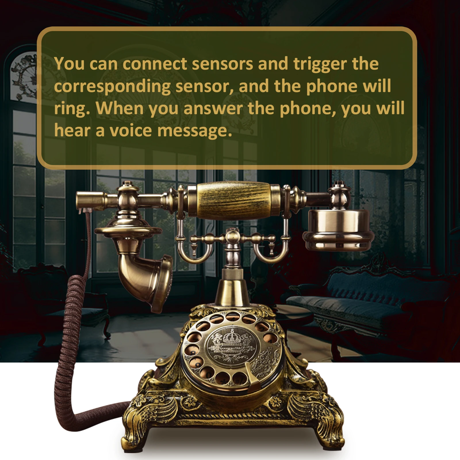 Mystery Studio Escape Room Spielmechanismus Requisiten Elektronisches Puzzle Hervorragende 1987 GY Telefonrequisiten Nur Drehscheiben-Telefon – Detail 1