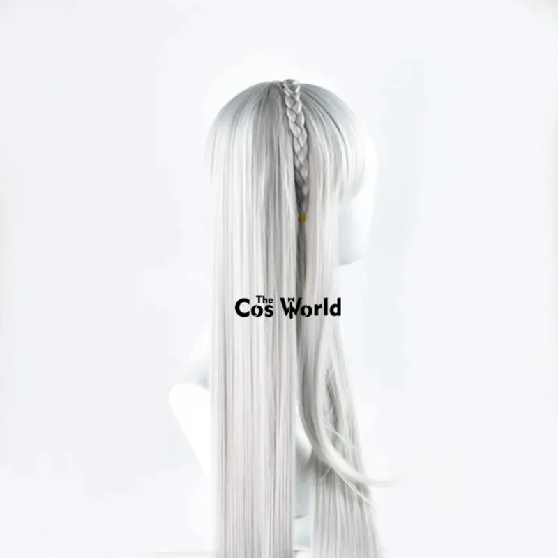 Re:Zero kara Hajimeru Isekai Seikatsu Emilia 100cm de largo pelucas de Cosplay de Anime fibra de pelo sintético resistente al calor + gorro de peluca