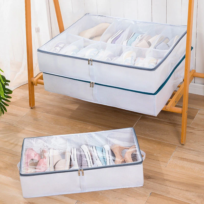 Transparent Shoes Box Drawer Organizer Shoe Storage Foldable Boxes Home Under Bed Closet Space Saving Boots Accessories Supplies