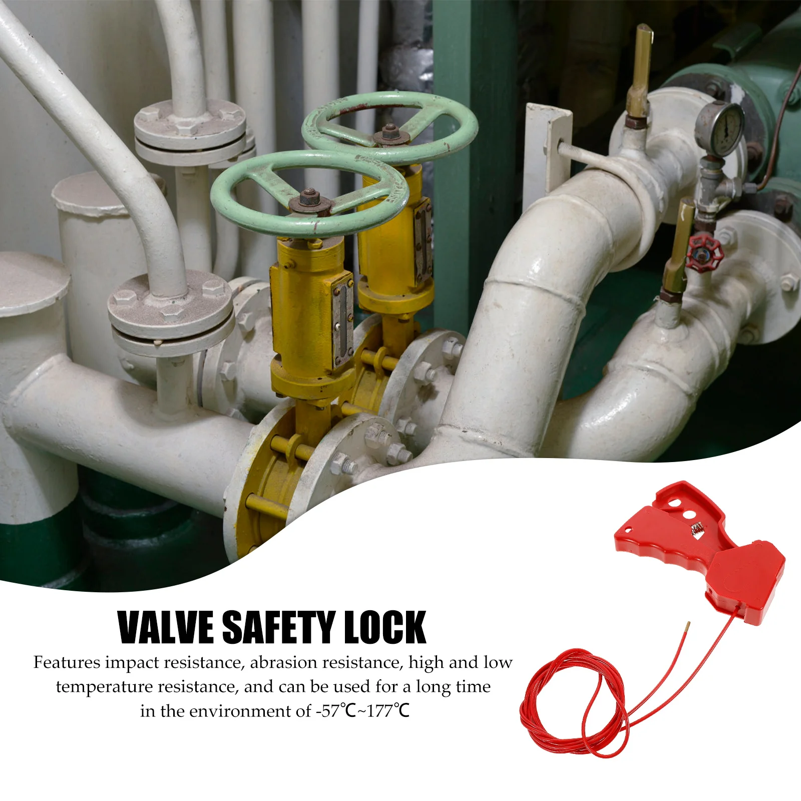 

Cable Lock Safety Stoppers 2.4M 3.5MM Reinforced Nylon Adjustable Cable Heat Resistance Corrosion