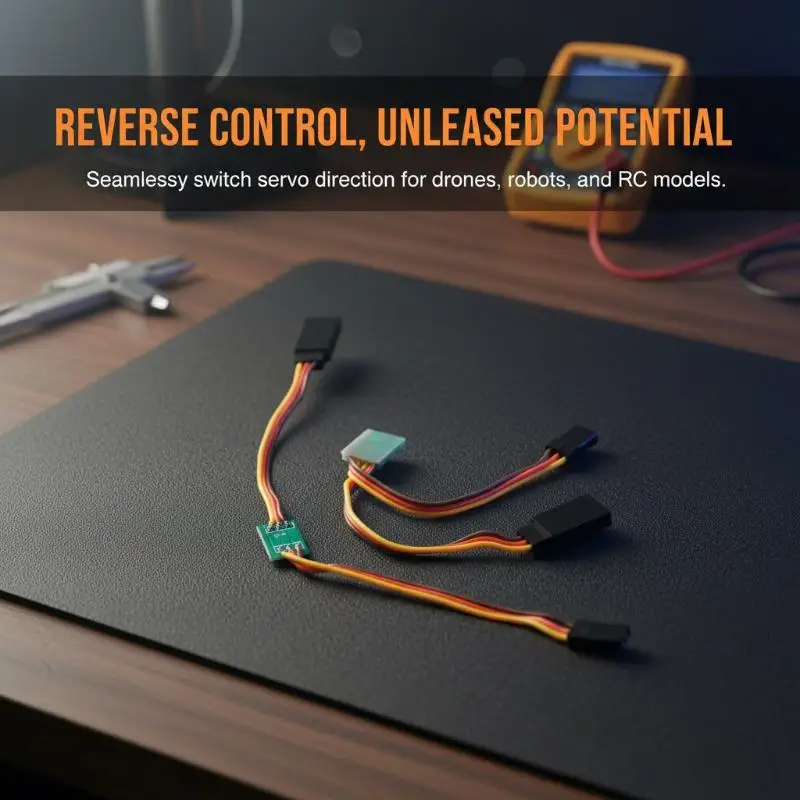 Mini Servo Inverter Cable High Compatibility Plug-and-Play Operation Reverse Signal Switch for RC Drone Boat Hobby
