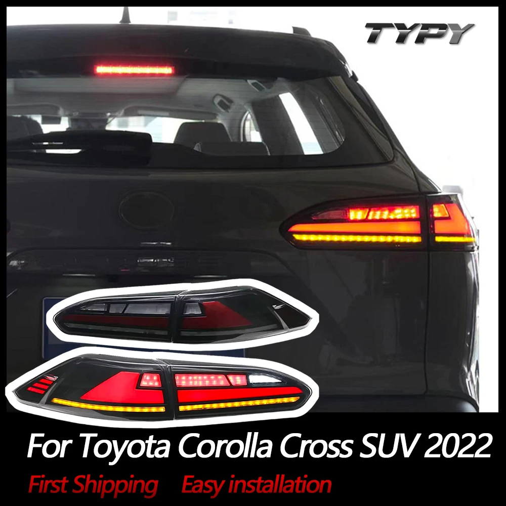 

Car LED Lights Taillights Assembly For Toyota Corolla Cross SUV 2022 Rear Lamp Auto Accessories Sequential Turn Signal DRL