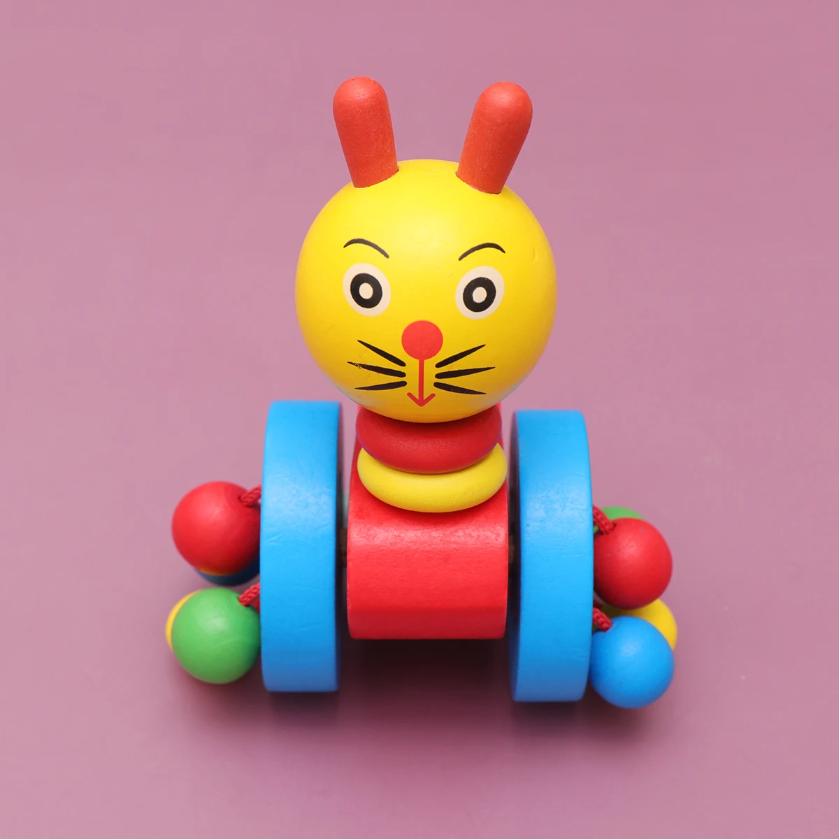 مشاية أطفال خشبية على شكل حيوانات كرتونية، مادة ممتازة، استخدام متين، التعرف على الألوان، هدية تعليمية، مشاية أطفال خشبية على شكل قطة