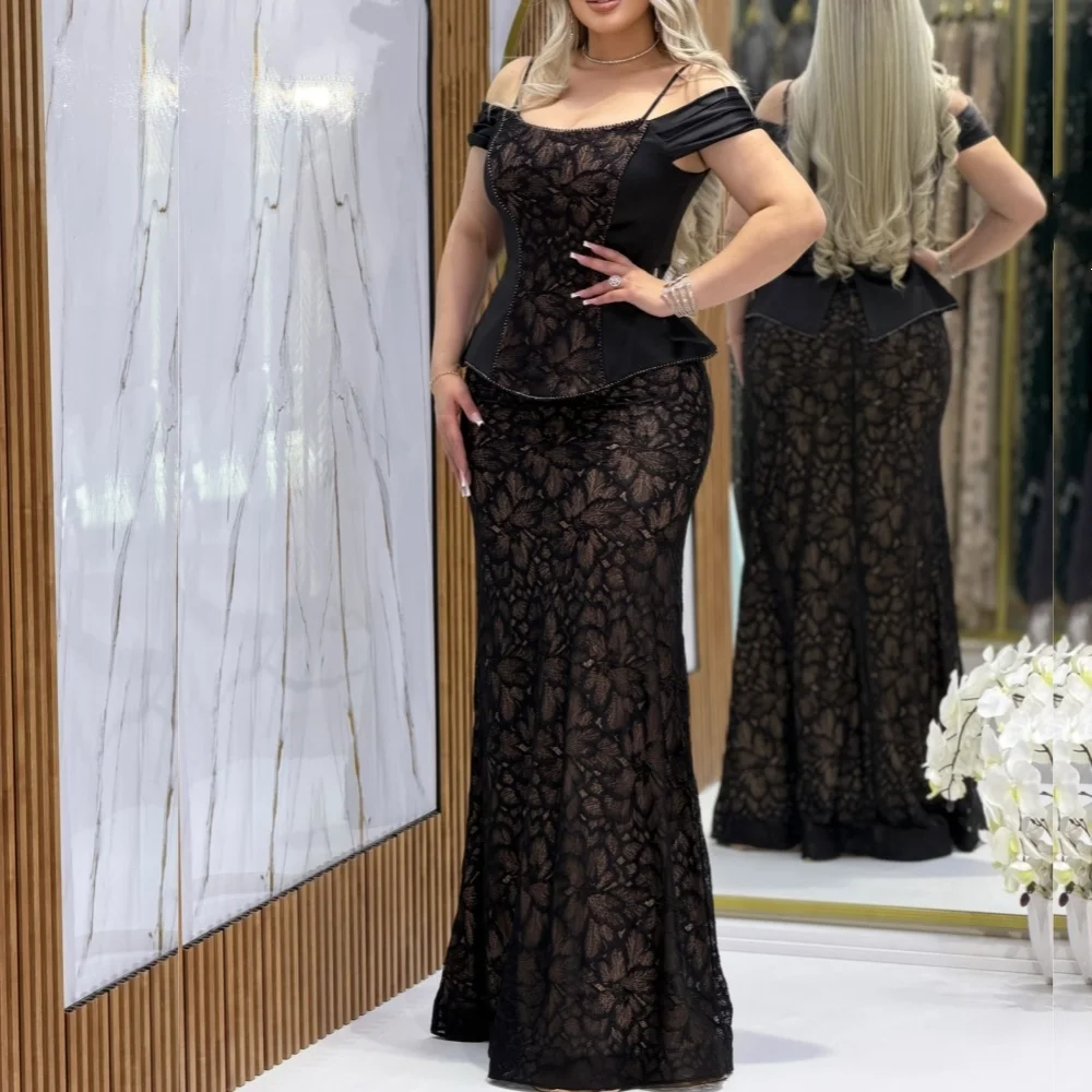 Customized Formal Evening Evening Dress 2026 Trumpet Long Dresses Lace Off-the-shoulder Elegant Party Wedding Matching
