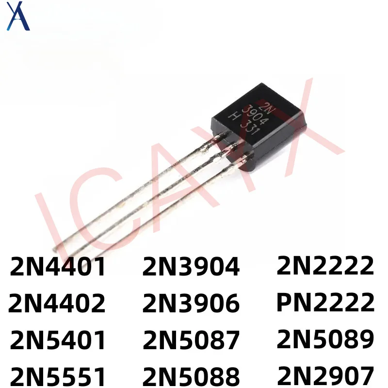 

50PCS 2N3904 2N3906 2N2907 2N4401 2N2222 PN2222 2N5401 2N5551 2N TO-92 TO92 transistor 100% New IN Stock