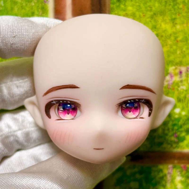 Nuovo Anime Face Testa di bambola con trucco fatto a mano Carino 1/6 BJD Accessori per bambole Testa aperta per ragazze Regali di festa fai da te Vestire giocattoli