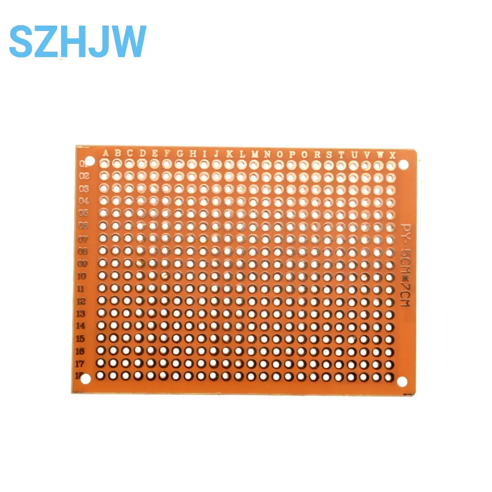 5-50pcs 5cm x 7cm Prototype PCB Board 2.54mm Pitch Single Sided 1.2mm Thickness Perfboard for DIY Electronics Projects