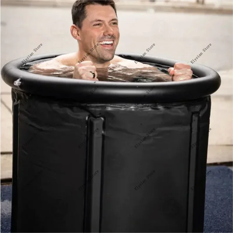 Portable Ice Barrel Bath   Lid Inflatable Tub   Recovery Cold Plunge Pools For Sale