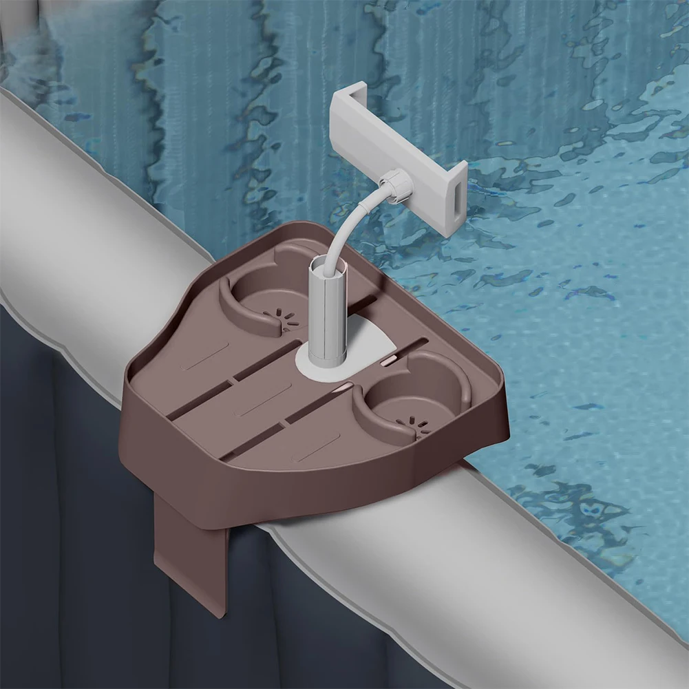 Нескользящий поднос для спа-салона 3 в 1, боковой столик, подстаканник и держатель для телефона, регулируемый поднос для гидромассажной ванны, стол для уличных надувных бассейнов/Spas