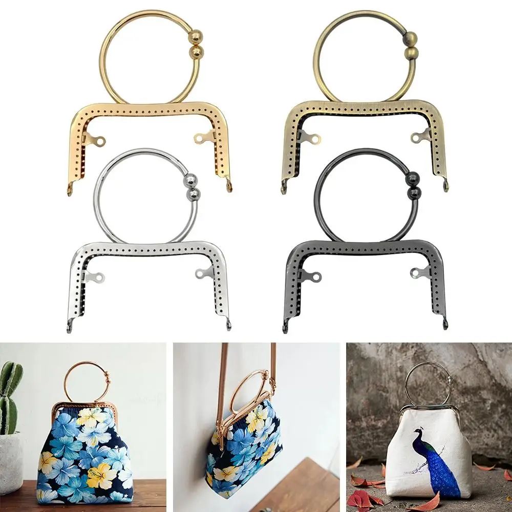 

Mini Metal Purse Frame Kiss Clasp Bag Hardware Vintage Purse Clasp Frame Bag Clasps Handle Bag Accessories