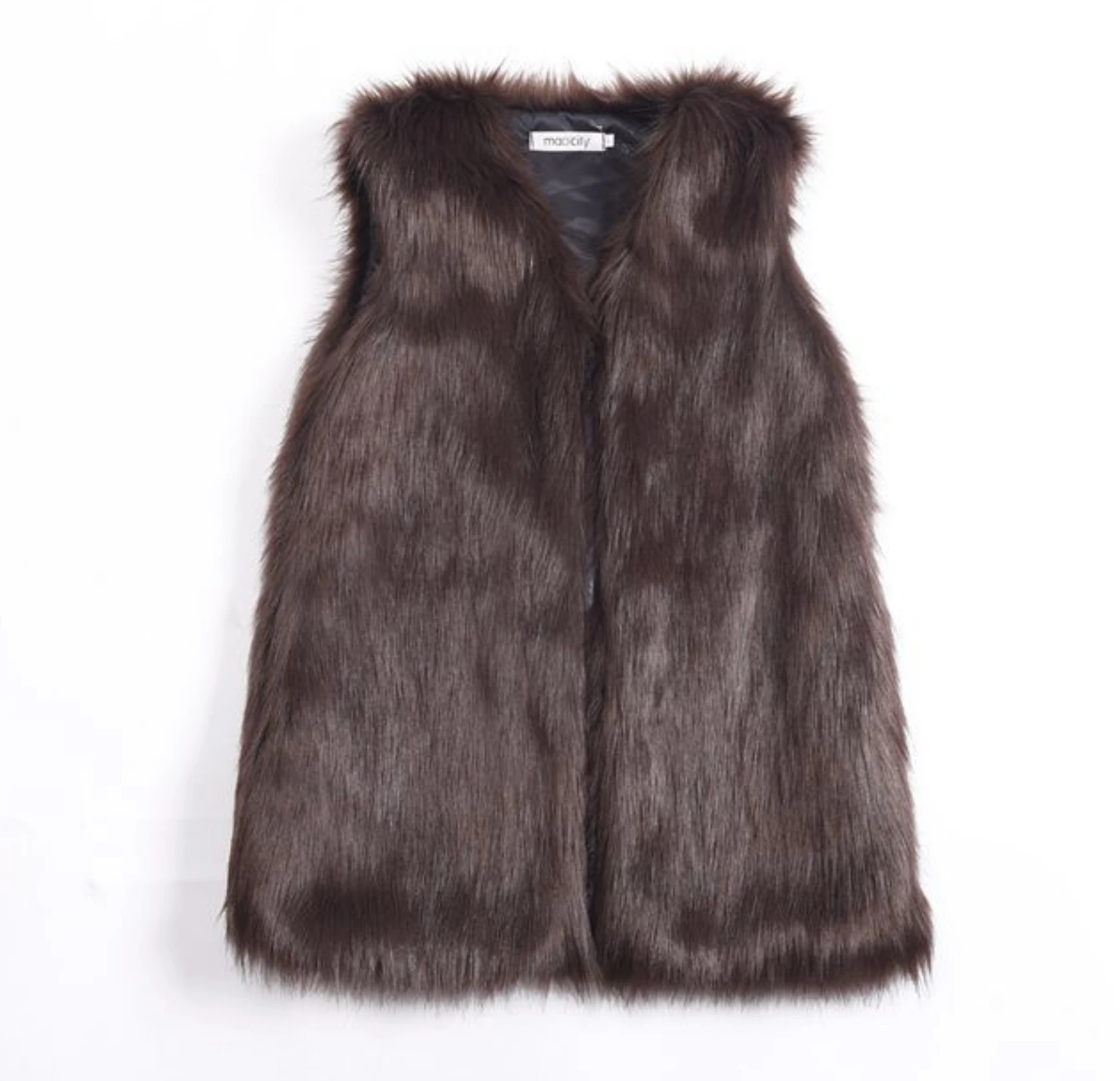 Gilet da donna gilet in pelliccia sintetica di grandi dimensioni giacca senza maniche da donna gilet lungo da donna in pelliccia di coniglio nuovo gilet di volpe