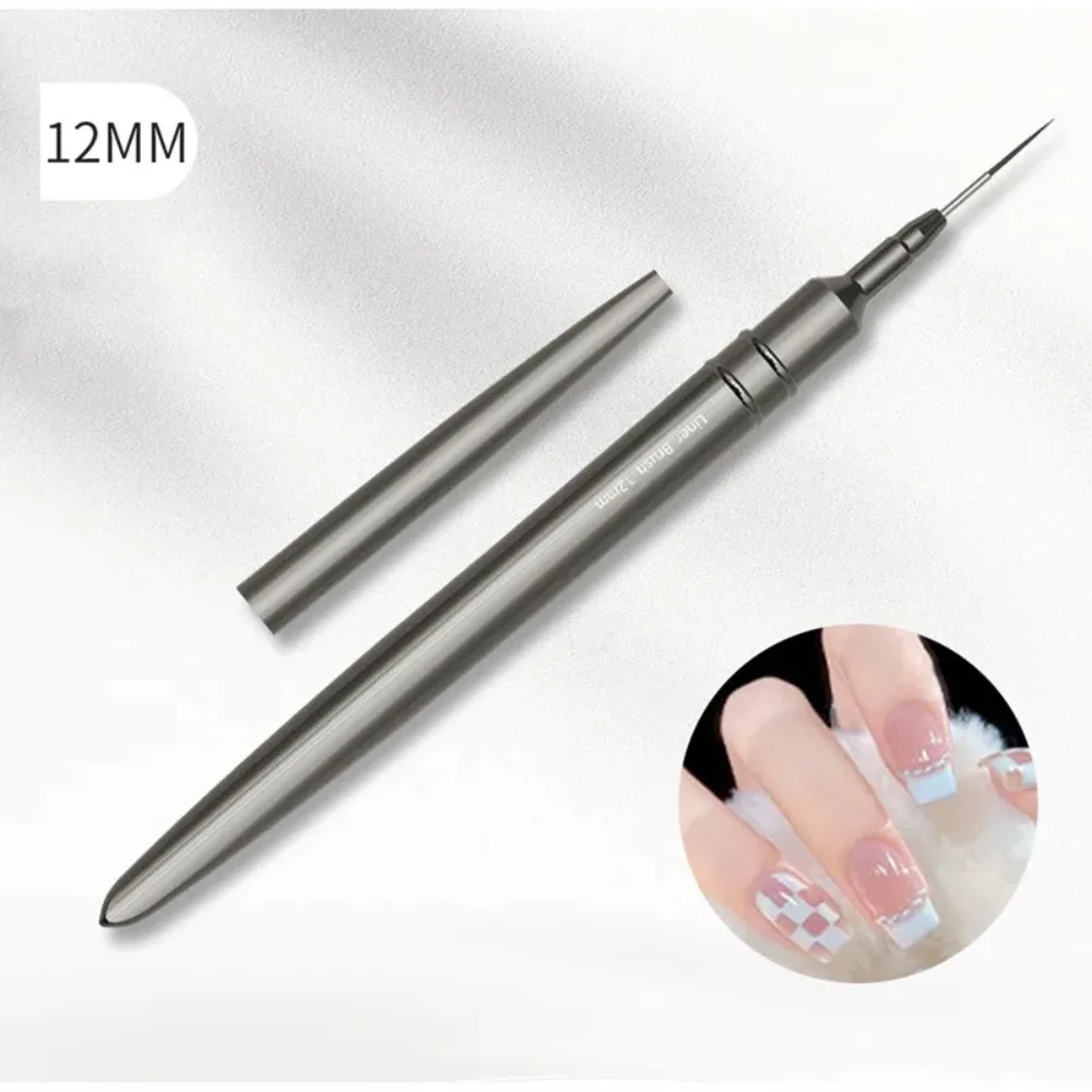 Zestaw 5 pędzli do zdobienia paznokci z metalową rączką, profesjonalne pędzle do linii, DIY, rysowania, malowania kwiatów, linii, pasków, żel UV, projektowanie manicure