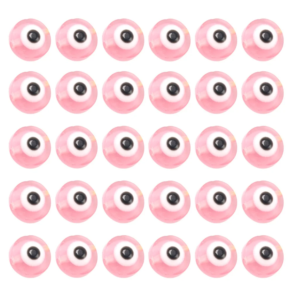 

100Pcs Light Pink Eyeball Pendant Charms Plastic Jewelry Making Accessories DIY Bracelet Necklace Crafts Plastic Pendant Charm