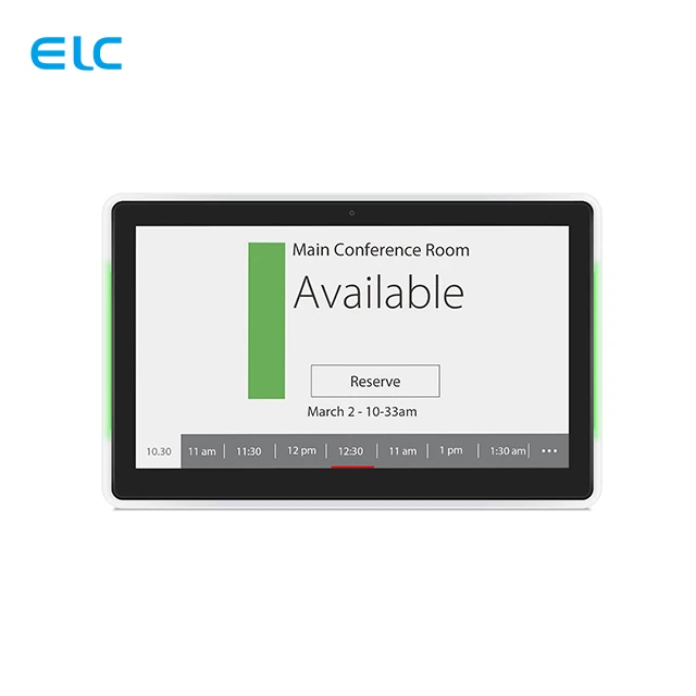 Professional Wall Mount 15.6 Inch Lcd Touch Screen POE Power LED Light Bar Booking System Android Meeting Room Tablet
