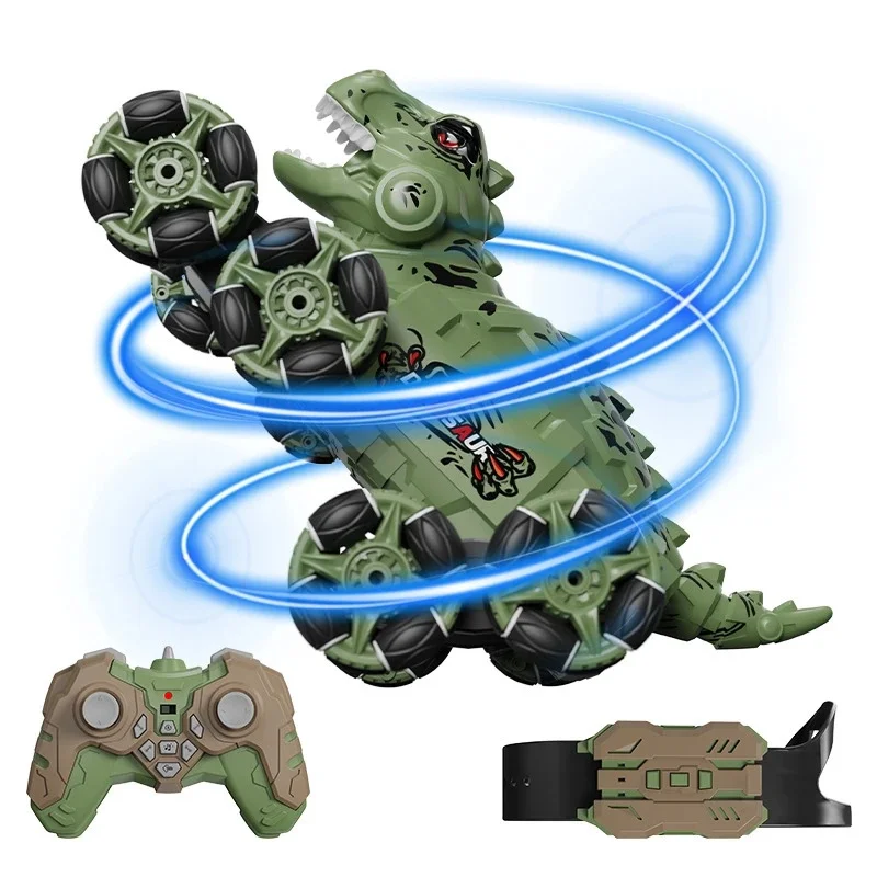 Dinosaurus RC stuntauto 8 wielen transformeerbaar 4WD klimvoertuig spray mist gebaarbediening afstandsbediening speelgoed voor kinderen jongens