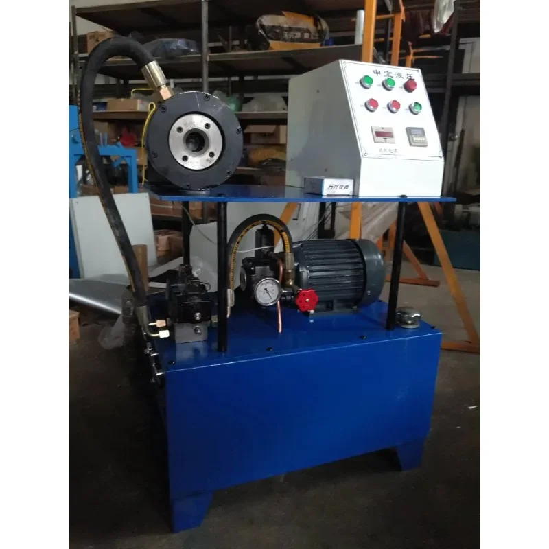 The factory sells double headed hose crimping devices and stainless steel braided hose crimping machines