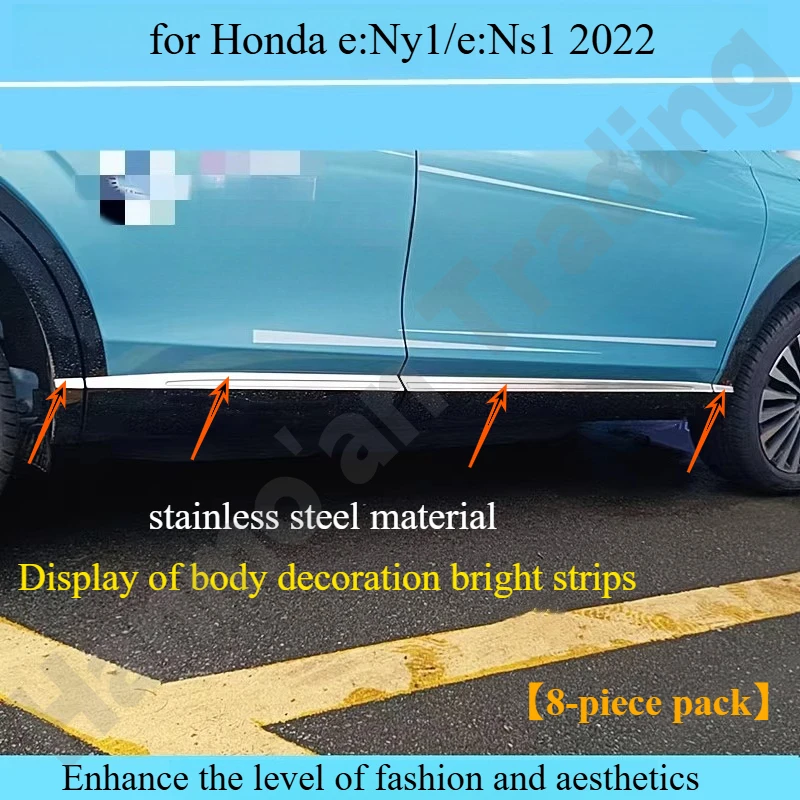 

for Honda e:Ny1‌/e:Ns1‌/XRV 2022 2023 Body door panel bright strip/modified trunk tailgate rear bumper decorative sticker