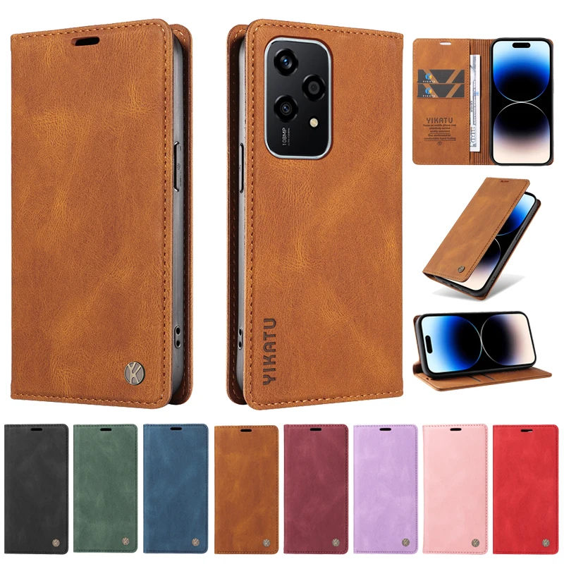 

Luxury Wallet Leather Protect Case For Huawei Honor 200 Lite Honor200 Pro 5G ELI ELP-AN00 Cases Magnetic Flip Cover Stand Coque