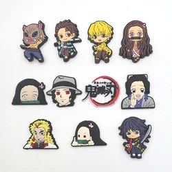 New Best Sellers Shoe Accessories Anime Characte Shoe Crocs Charms DIY Demon Slayer Garden Sandals Decoration Kids Xmas Gift