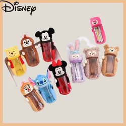 Disney Students Pencils Case Anime Lotso Stitch Mickey High Capacity Kawaii Pen Bag Pen Boxs Office Stationery School Supplies