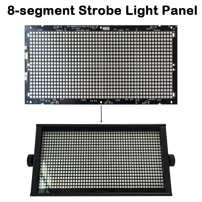 Stage Spare Parts Accessories 8 segments LED Panel For Led Strobe Stage Light ZCX-AN960K+4+8_A080 V1.0