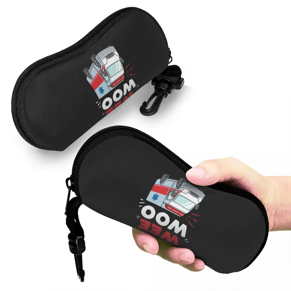 

Wee Woo Ambulance Paramedic Emergency Medic Gift Shell Glasses Case Protective Sunglasses Box Women Men Soft Eyeglass Bag Pouch