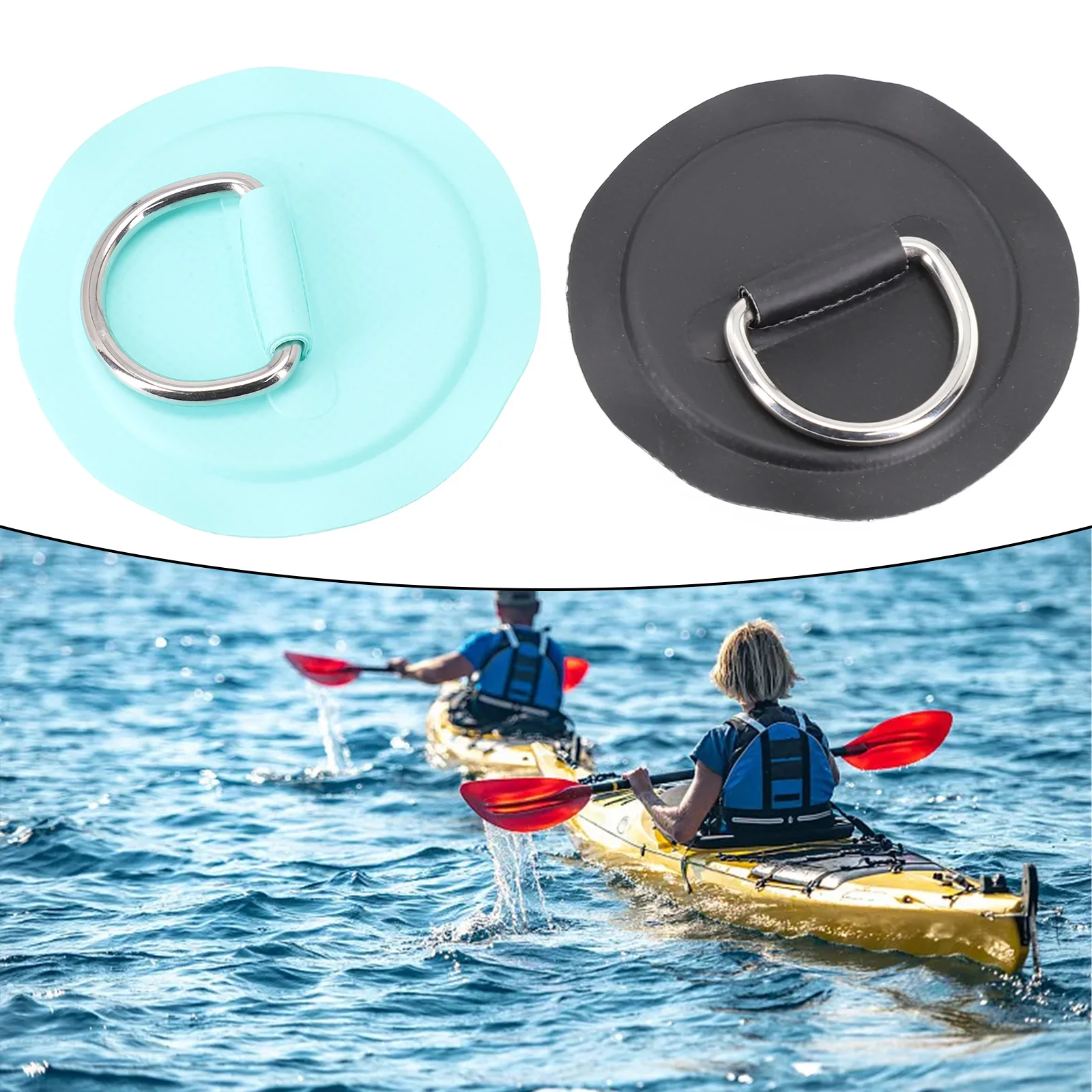 Surfboard Dinghy Inflatable Boat Rafts Dinghies Kayaks Canoes PVC/304 Patch With Stainless Steel D Ring Deck Rigging Sups Tools