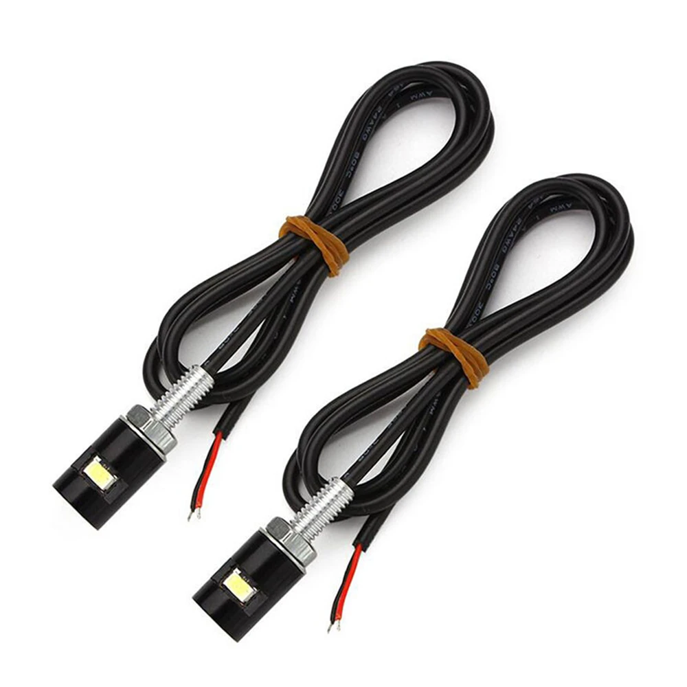 2Pcs Car Motorcycle Number License Plate Lights 12V LED 5630 SMD Auto Tail Front Screw Bolt Bulbs Lamps Light Source