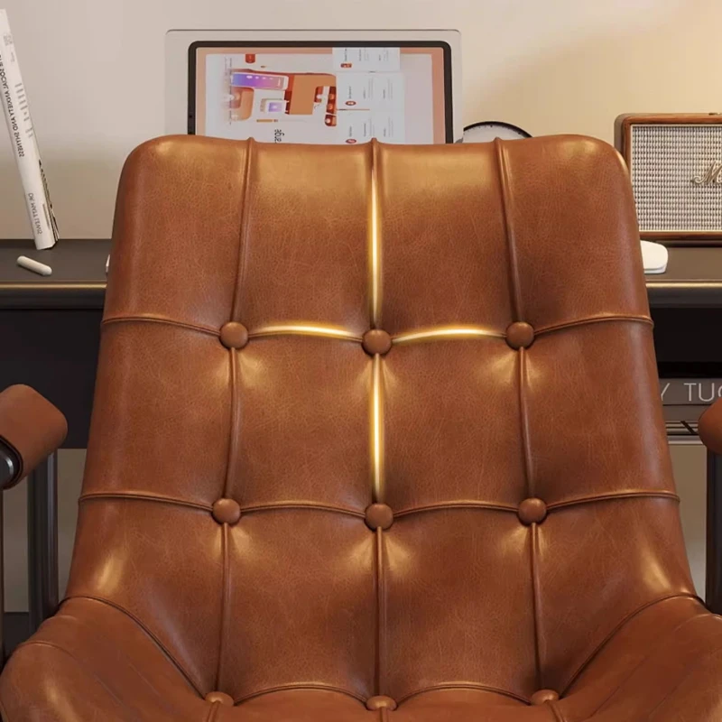 Picture 7: Mid-Century Home Office Chairs Adjustable Swivel Desk Chair with Armrest Bedroom Study Chair Ergonomic Computer Task Stool