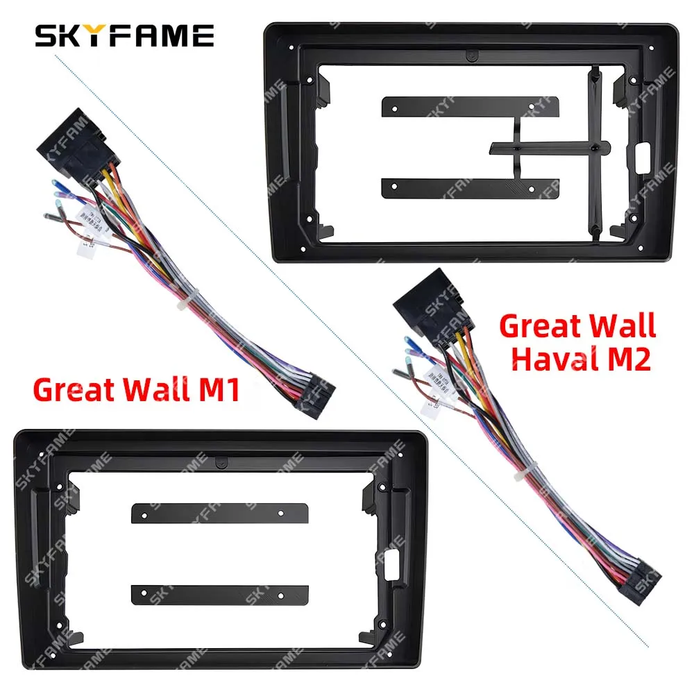 SKYFAME Car Frame Fascia Adapter Android Radio Dash Fitting Panel Kit For Great Wall Haval M2 M1