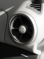For Chevrolet Sonic 2012 2013 2014 2015 2016 Carbon Fiber / PVC Car Interior Air Vent Ring Soft Trim Sticker Decoration Cover