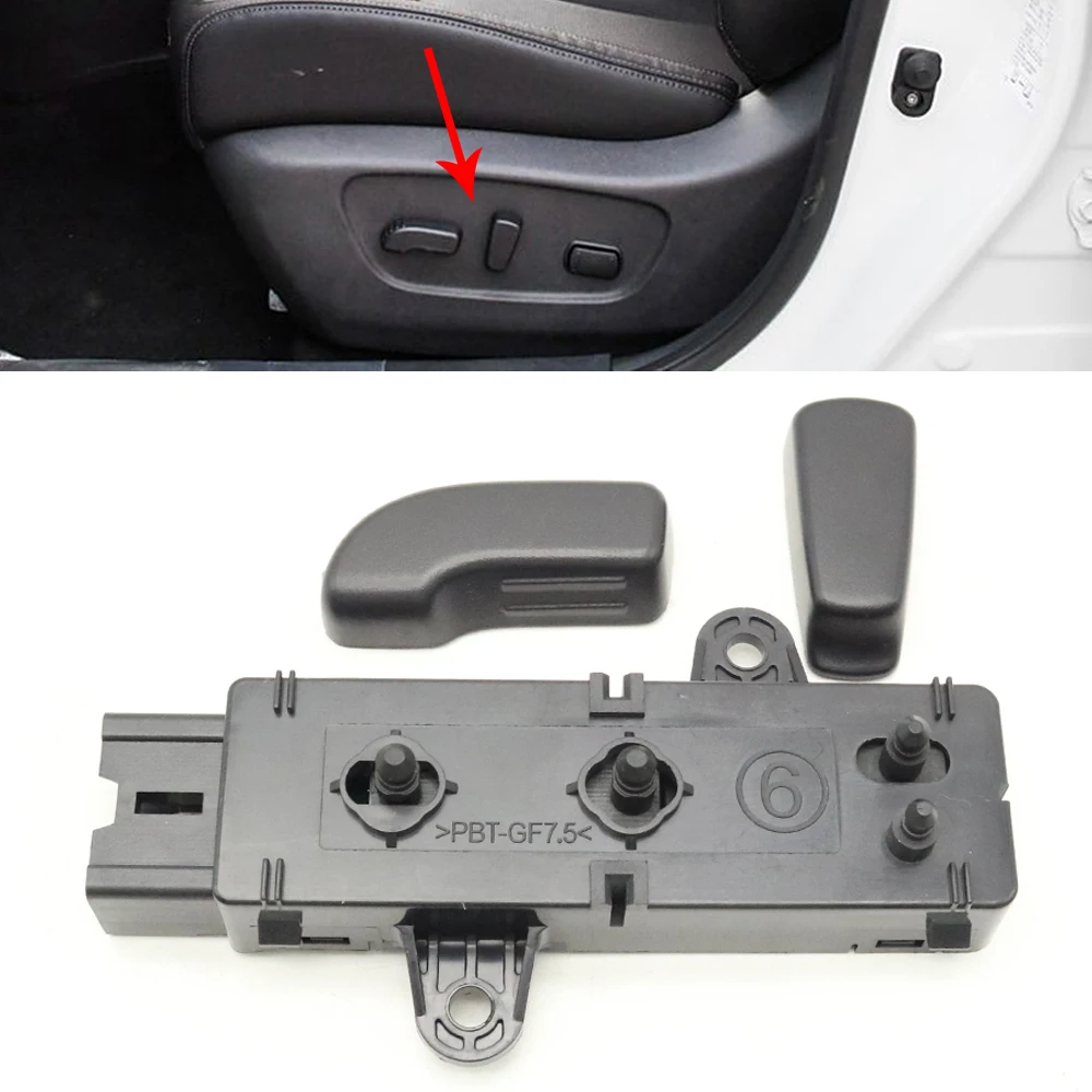 

Front Left Right Power Seat Backrest Adjust Switch Electric Backrest Button Knob For Nissan Qashqai J11 X-trail T32 2015-2021