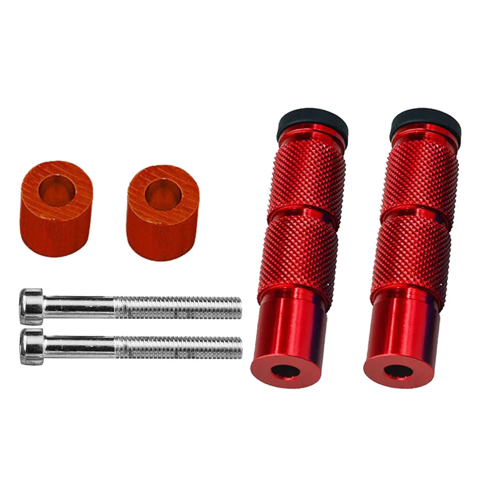 

1 set 1 Set Anti-Slip Motorcycle Footrest Pedal Aluminum Alloy Round Foot Rest Shifter Peg For Motorbike Durable Replacement Red
