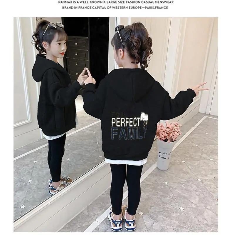 2023 Autumn WINTER Girls Boys clothes velvet letter Jacket Kids Teens sports Cardigan Child Outwear Coats 6 7 8 9 10 11 year