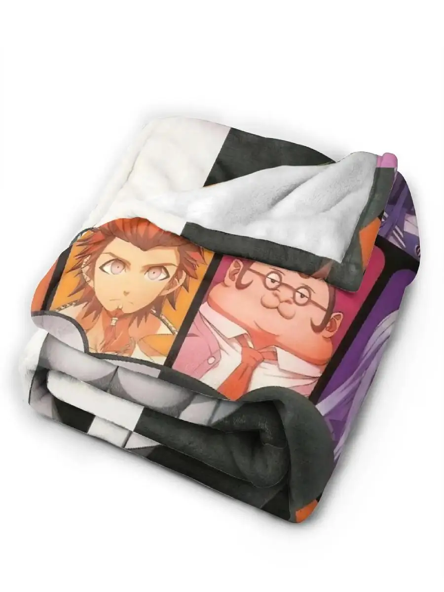 بطانية Danganronpa Monokuma فائقة النعومة من الصوف لأريكة السرير الشتوية في الهواء الطلق مثالية للطلاب والمعجبين