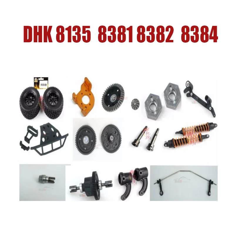 DHK 8135 8381 8382 8384 RC Car Spare Parts Shock Absorber Bumper Differential Gear Tire