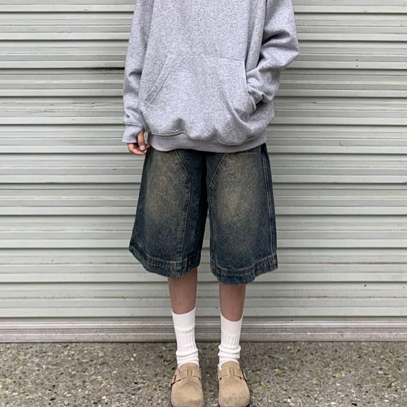 Vintage Wide-Legged Jeans Bf Unisex High-Waisted Pockets Fashion Casual Loose Harajuku Y2K Pants Streetwear Men Denim